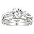 thumbnail image 1 of Wuziwen 1.8 Ct Wedding Rings Twisting Band Bridal Ring Sets for Her Round Cut CZ 18K White Gold Plated Size 7, 1 of 10