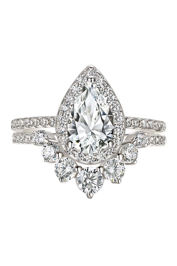 3.5CT Vintage Engagement Rings Wedding Ring Set for Women 925 Sterling Silver CZ Size 8