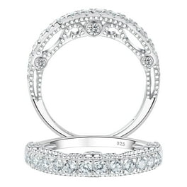 6MM Square Cubic Zirconia in Sterling Silver and Rose Gold Plated Ring Walmart