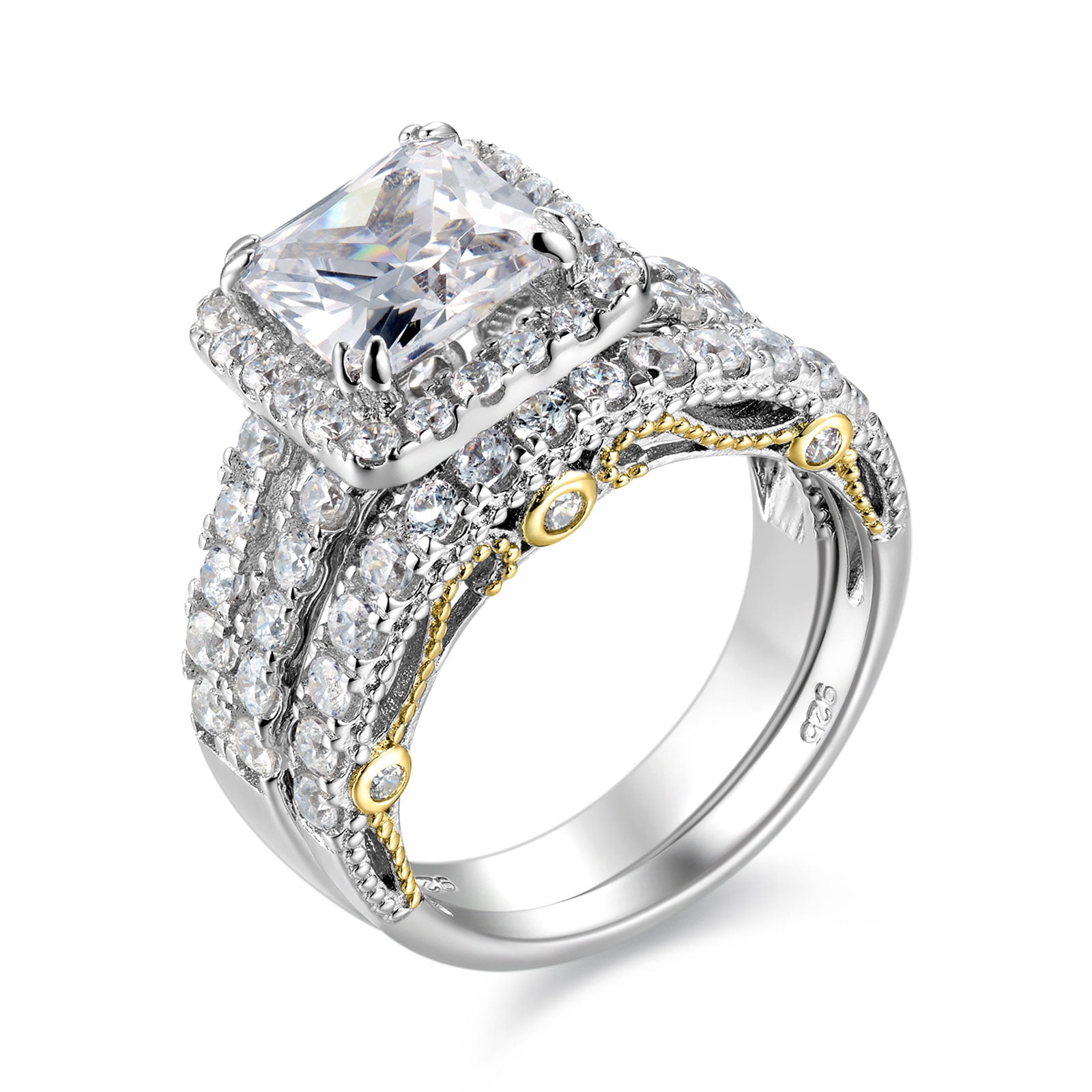 Sterling silver wedding ring sets walmart deals