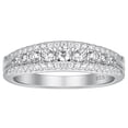 thumbnail image 1 of Wuziwen 3mm Wedding Band for Women 925 Sterling Silver Round Eternity Rings AAAAA Cz Size 9, 1 of 11