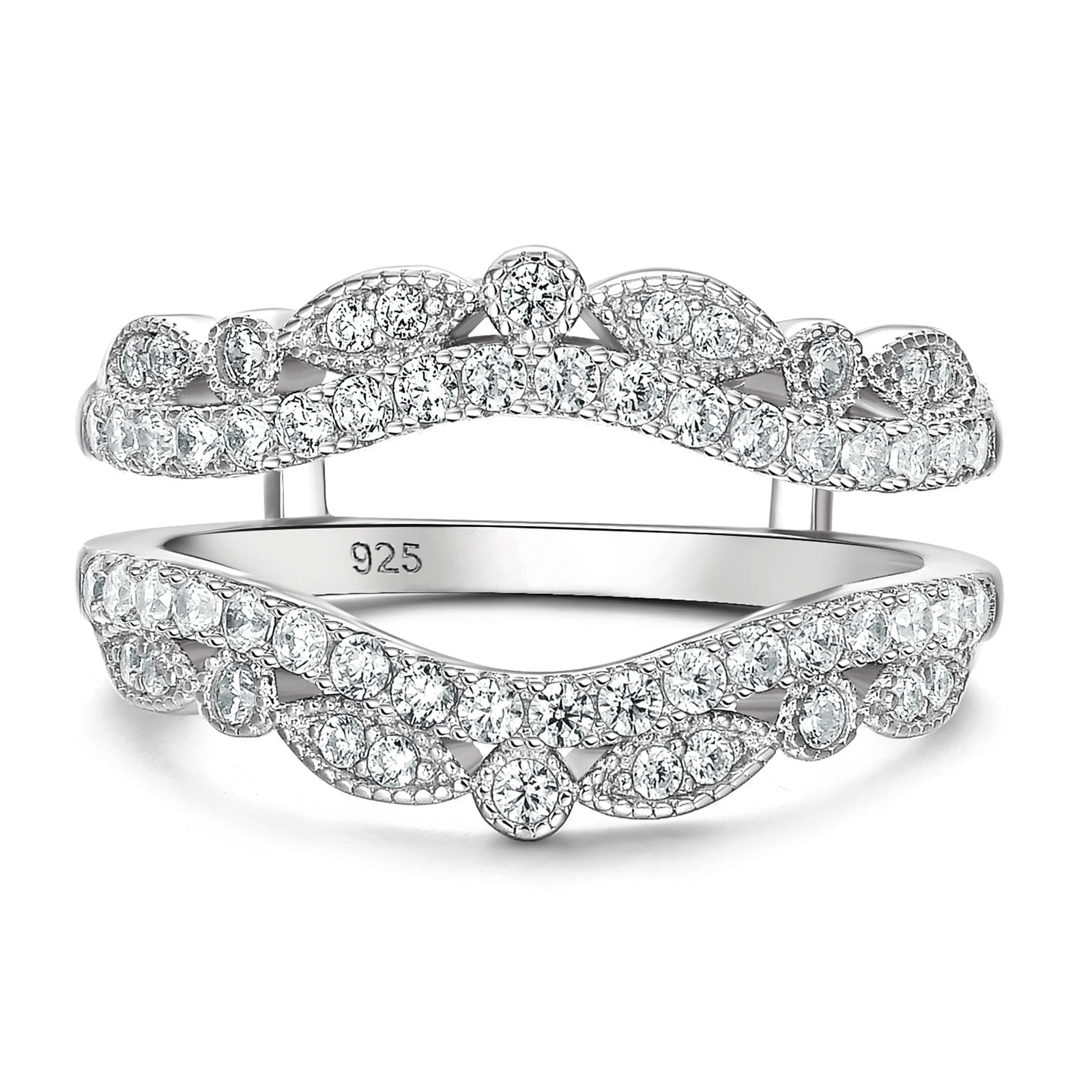 Wuziwen Curved Ring Enhancers for Engagement Rings Guard Wrap Stackable ...