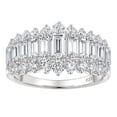 thumbnail image 1 of Wuziwen Emerald Cut Wedding Bands for Women Engagement Rings for Her 925 Sterling Silver Eternity Rings Size 5, 1 of 8