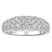 Wuziwen Infinity Wedding Bands for Women Curved Eternity Rings for Her Promise Ring 925 Sterling Silver CZ Size 7