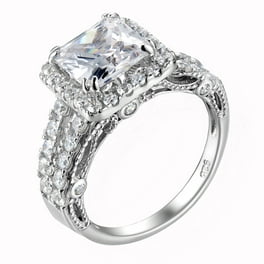 925/18K outlet WHITEGOLD PRINCESS RING SIZE