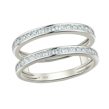 White Gold Sterling Silver Ring Enhancers Buffr Wedding Ring