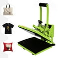 thumbnail image 1 of Wuzstar 11.8×9 Inch Heat Press Machine Multifunctional Heat Press for T Shirts Puzzles Pillows Mugs Phone Cases, Green, 1 of 10