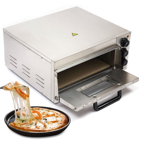 Wuzstar 110V/1.5KW Electric Pizza Oven Stainless Steel Single Deck Baking Cake Bread Oven Commercial