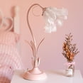 thumbnail image 1 of Wuzstar 19.6 Inch Glass Table Lamp Flowers Lily Shaped End Table Lamp for Living Room Bedroom(Pink), 1 of 10