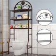thumbnail image 1 of Wuzstar 3 Tier Bathroom Storage Organizer,Free Standing Toilet Shelf Over The Toilet Space,Bronze, 1 of 8