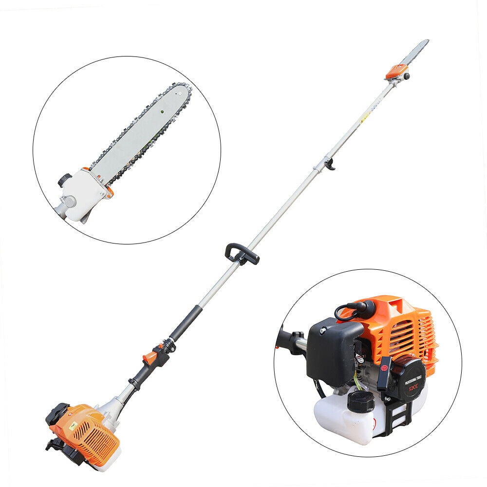 Gas power tree trimmer outlet