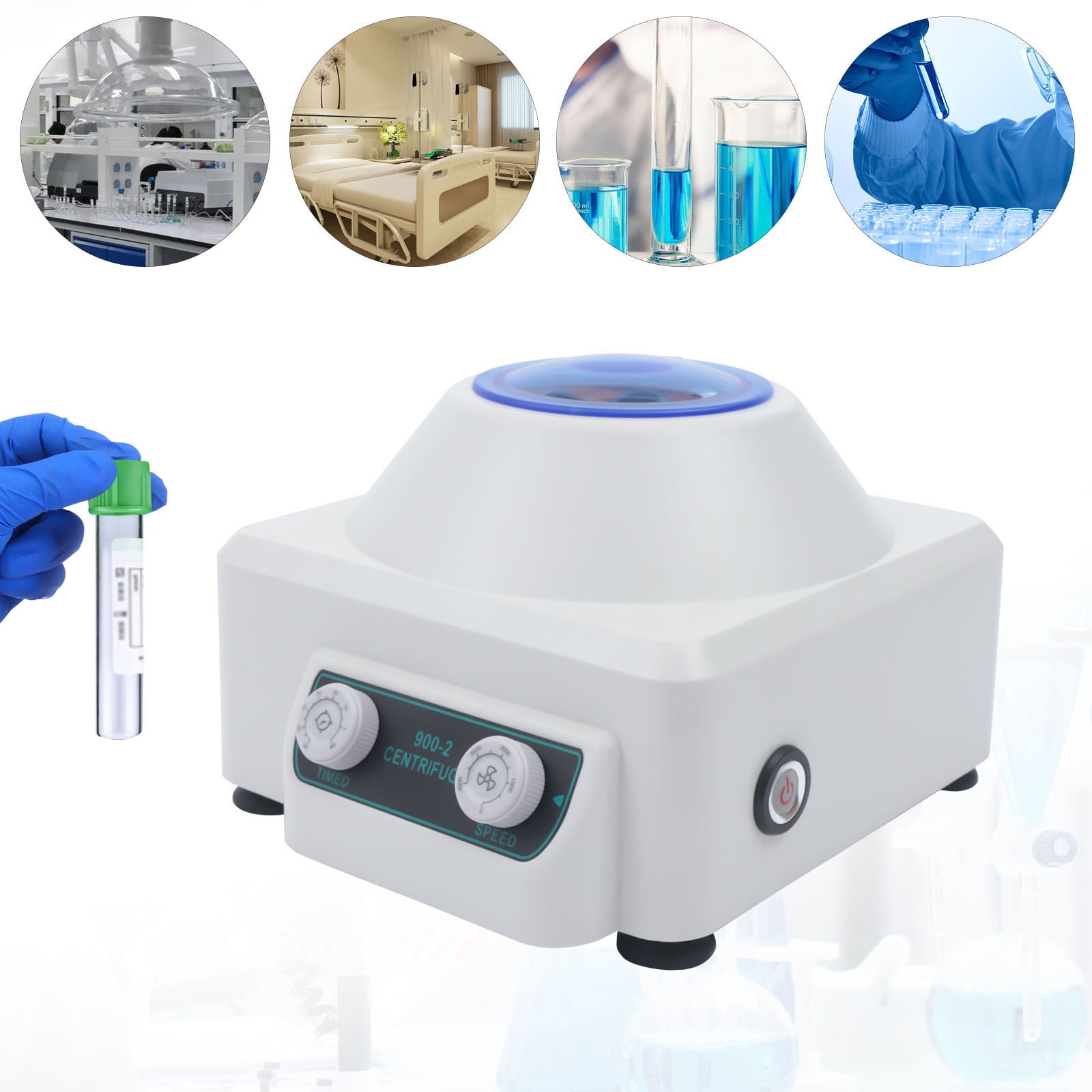 Wuzstar 6x20ml Electric Centrifuge Machine 900-2 Portable Lab benchtop Centrifuges for Medical Practice with Timer