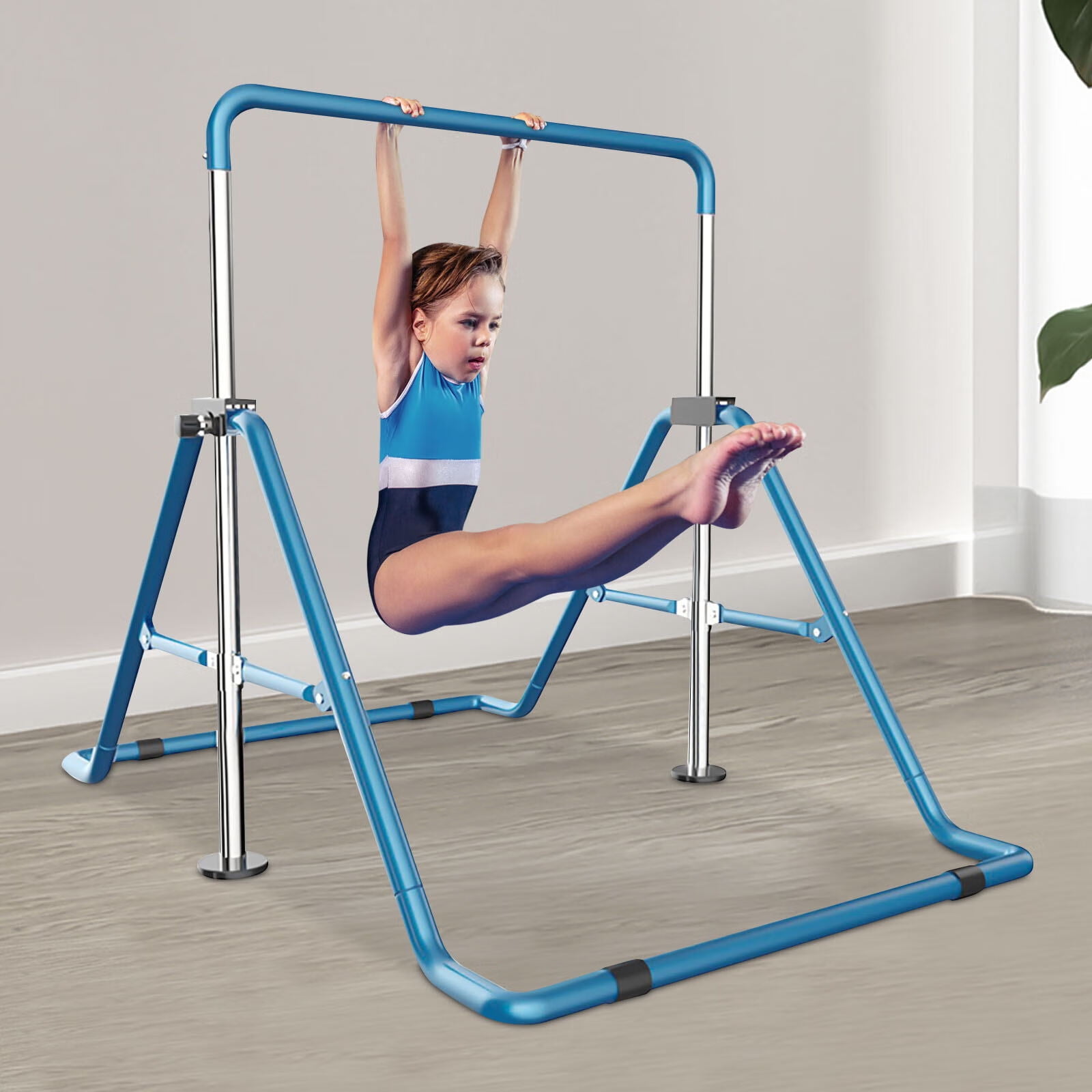 Wuzstar Adjustable Kids Horizontal Bars Foldable Gymnastics Training Bar(Blue) - Walmart.com