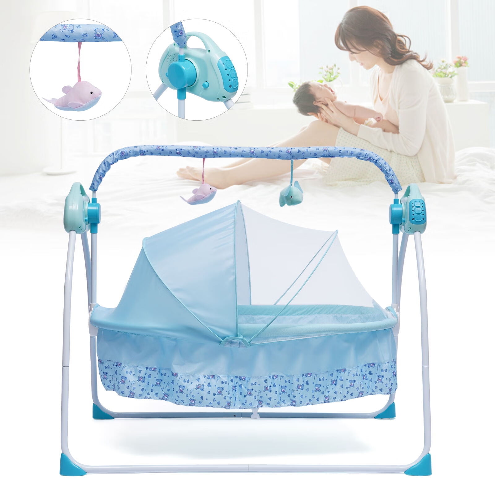 Dream Cradle for Baby with Automatic Swing & Mosquito Net