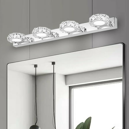 Wuzstar Modern Bathroom LED Crystal Mirror Light Toilet Wall Lamp Front Mirror LED Vanity Light