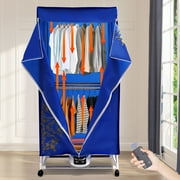 Wuzstar Portable Clothes Dryer, 1500W Folding Electric Clothes Dryer Machine with Timer Remote Control, Laundry Drying Wardrobe
