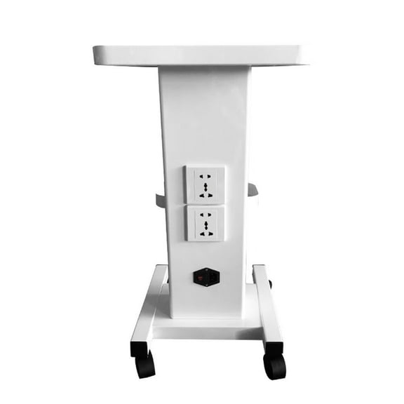 Wuzstar Salon Trolley Rolling Cart Wheel Stand Multi-Function Metal Built-in Socket Tool De-ntal Lab Mobile Cart Beauty Spa Instrument Storage + Socket