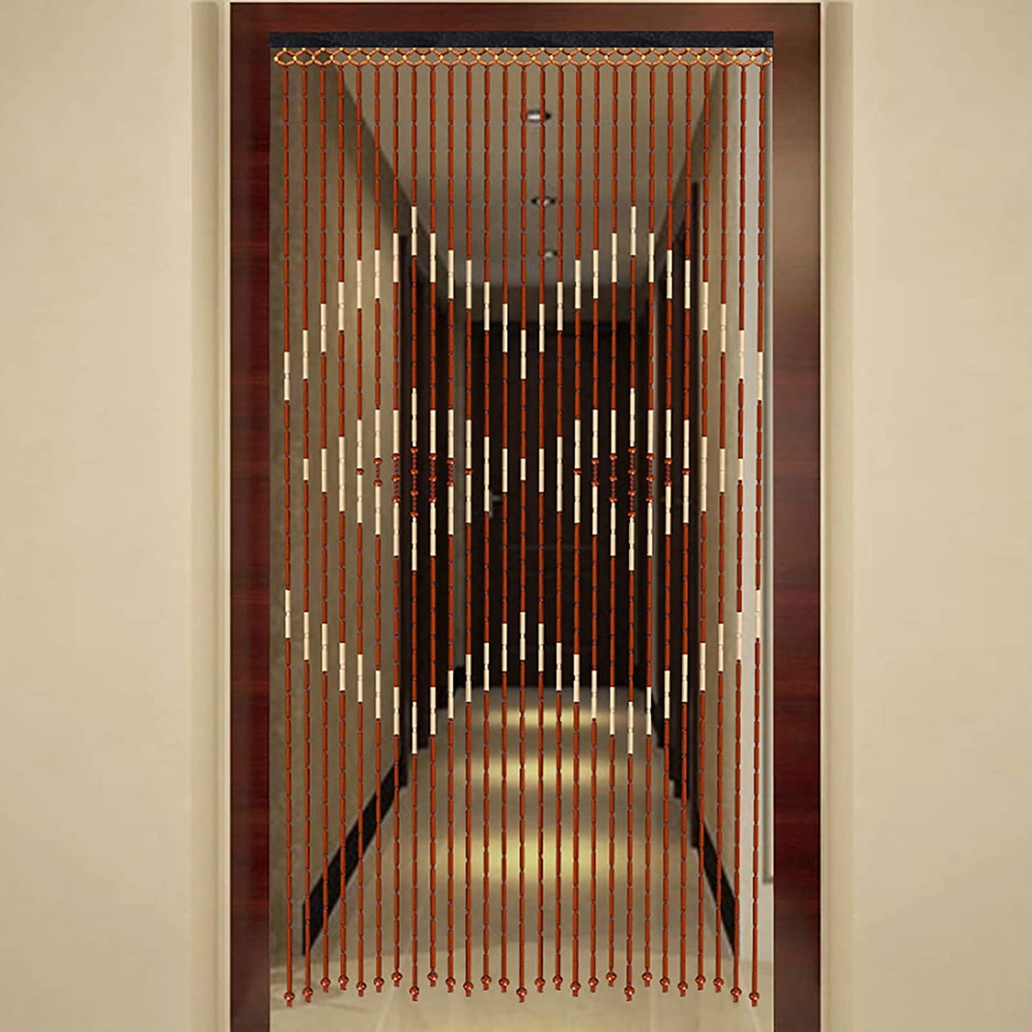 Wuzstar Wood Bead Curtain,Doorway Window Curtains Door String Curtains Chinese Classical