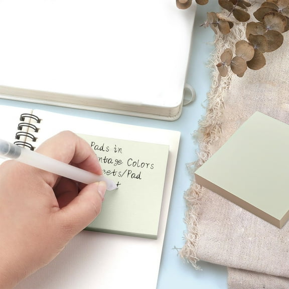 Wuztai 100 Pcs Sticky Notes Colored, Self-Adhesive Memo Pads for Books Planners Marking, Repositionable Note Tabs