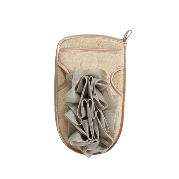 Wuztai 2-in-1 Exfoliating Bath Sponge, Double-Sided Loofah & Soft Towel for Shower, Gentle on Skin Body Wash Cloth with Lanyard