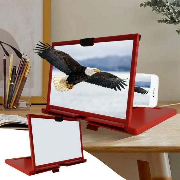 Wuztai 3x Mobile Phone Screen Amplifier, Portable 10 Inch Acrylic Magnifier for Watching Movies, Phone enlarger