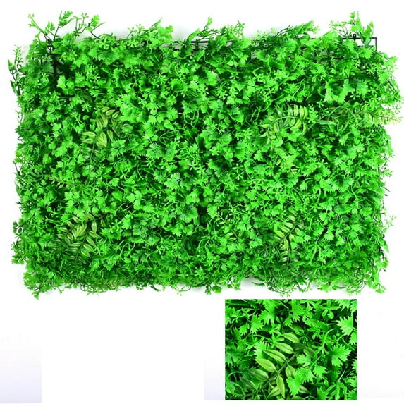 Wuztai 40x60cm Artificial Green Plant Wall Panel, PE Simulation Boxwood Hedge for Indoor Outdoor Decor, Fake Lawn Hanging Wall for Living Room