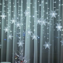 Wuztai 4M 96 LED Snowflake Light String 8 Modes, IP44 Waterproof Party Wedding Decoration, Holiday Festive Lighting for Indoor Outdoor