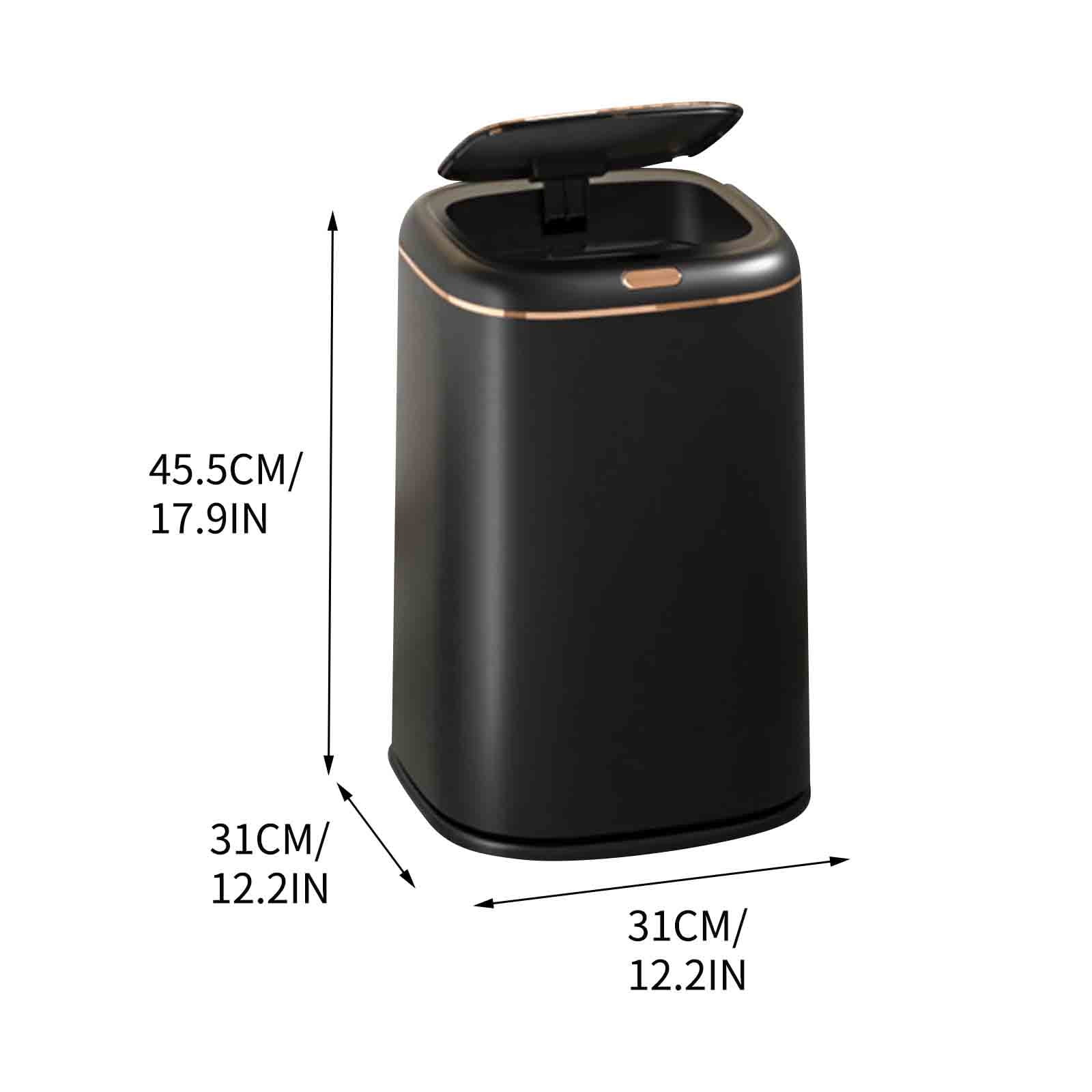 Wuztai Automatic Trash Can, 9 Gallon Office & Bathroom Trash Can With ...