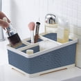 thumbnail image 1 of Wuztai Bathroom Caddy Organizer with Dividers, Plastic Storage Box for Cotton Swabs Makeup Brushes, Desktop Cosmetic Organizer, 1 of 6