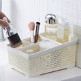 thumbnail image 1 of Wuztai Bathroom Caddy Organizer with Dividers, Plastic Storage Box for Cotton Swabs Makeup Brushes, Desktop Cosmetic Organizer, 1 of 6