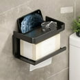 Wuztai Bathroom Set (Black), House Decor Bathroom Mobile Phone Rack No