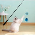 thumbnail image 1 of Wuztai Cat Toy Feather Teaser Stick 180cm with Bells, Interactive Play Stick for Kittens Cats, Replaceable Feather Wand Toy, 1 of 6