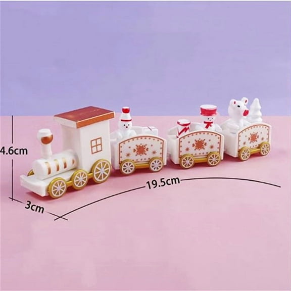 Wuztai Christmas Train Ornament Merry Xmas Tree Decoration, Plastic Christmas Decor for Year Round Celebration, Festive Train Set