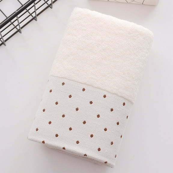 Wuztai Dark Thickened Water-Absorbent Towels, Blue Brown White Face Wash Bath Towels, Men's Quick-Dry Bathroom Towel