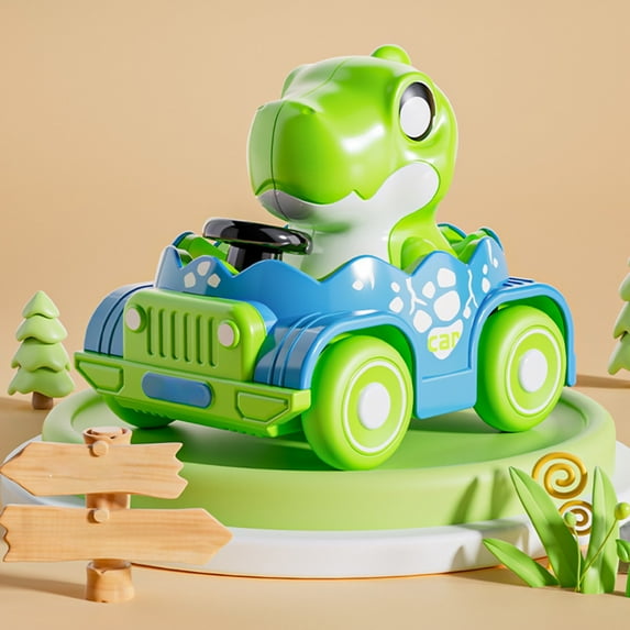 Wuztai Dinosaur Powered Toy Car, Inertia Car with Colorful Dinosaur Design,Kids Vehicle Toy for Indoor Outdoor