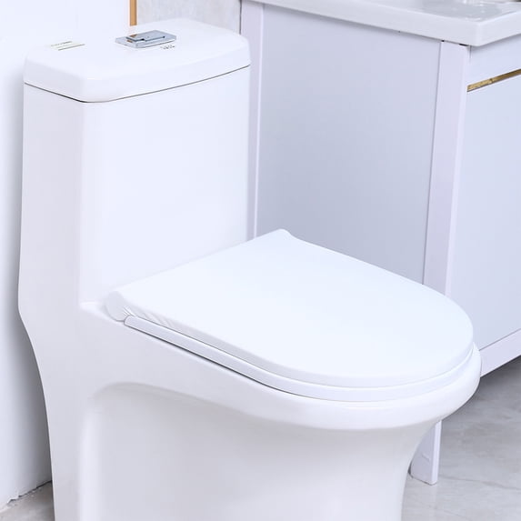 Wuztai Elastic Toilet Seat Cover Stretchable Lid Protector, 43x58cm Washable Soft Mat for All Bowl Shapes, Bathroom Comfort Anti-Slip Liner