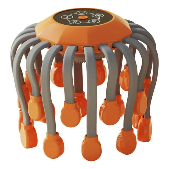 Wuztai Electric Scalp Massager with 20 Nodes, 5 Mode Rechargeable Head Relaxation Tool, 360 Degree Adjustable Massage Therapy