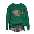 thumbnail image 1 of Wuztai Fall Sweaters for Women Crew Neck Long Sleeve Oversized Comfy Casual Pullover Graphic Letter Print Lightweight Autumn Tunic Top M, 1 of 3