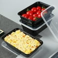 thumbnail image 1 of Wuztai Food Grade Disposable Lunch Box 20Pcs 14x12x5cm, Transparent Plastic Rectangular Takeaway Containers with Lids Leakproof, Microwave Safe Lunch Boxes, 1 of 7