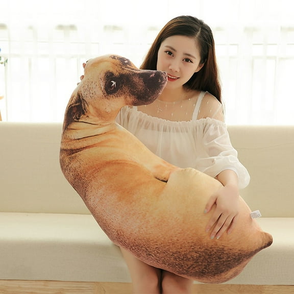 Wuztai Funny Dog Print Throw Cushion, Soft Decorative Pillow for Sofa Chair, Cute Home Living Room Accent Gift