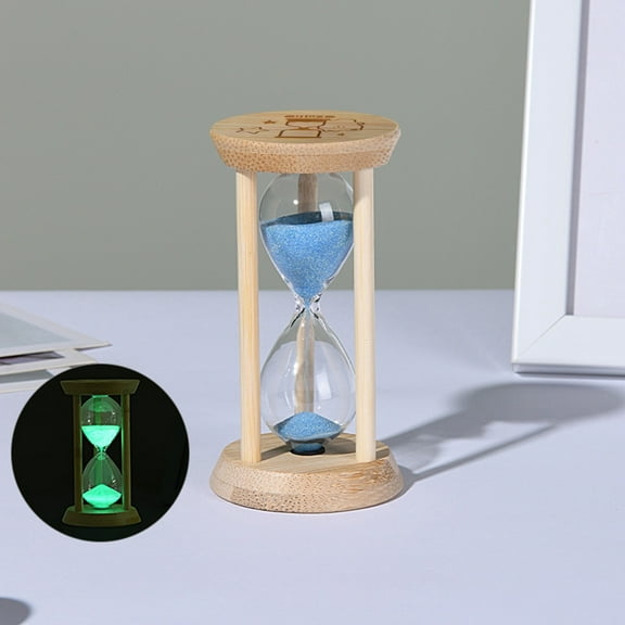 Wuztai Hourglass Sand Timer, Decorative Wood Sand Clock for Tooth Brushing Cooking, Tabletop Hour Glass
