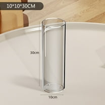 Wuztai Hydroponic Straight Tube Flower Vase, Plastic Floor to Ceiling Living Room Planter, Transparent Plant Container