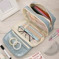 thumbnail image 1 of Wuztai Large Capacity Zipper Pencil Case Pouch Spacious Opening, Multicolor Cloth Organizer for Pens Markers Makeup Travel, Multi-Function Storage Bag, 1 of 7