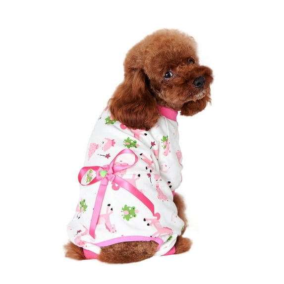 Wuztai Pet Dog Shirt Print Hooded Clothes, Warm Puppy Coat for Small Medium Large Dogs, Comfortable Pet Apparel Nightwear