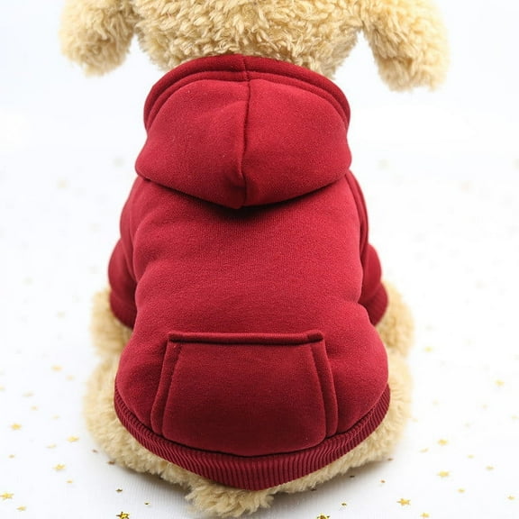Wuztai Puppy Sweater Dog Clothes Winter Pet Apparel, Polyester Warm Pet Clothing for Dogs Cats, Cozy Pet Sweater for Cold Weather Protection