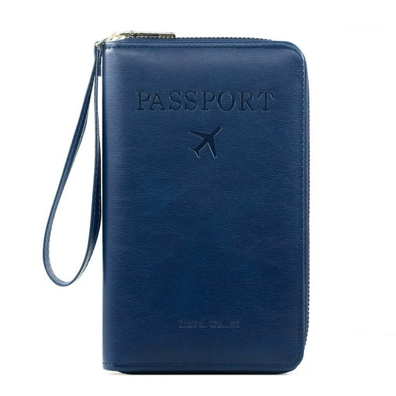 Wuztai RFID Passport Wallet Multifunctional, Compact Travel Cover with Phone Holder, Passport Holder RFID Blocker
