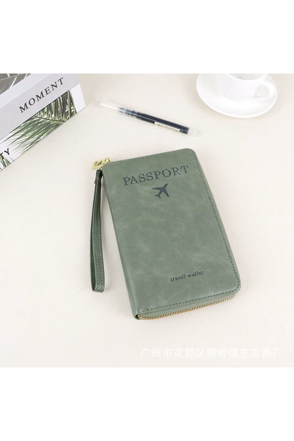 RFID Passport Wallet Multifunctional, Compact Travel Cover with Phone Holder, Passport Holder RFID Blocker