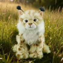 Wuztai Realistic Lynx Stuffed Animal Toy with Soft Plush Material, Lifelike Wildlife Plush forKids and Animal Lovers, Lynx Plush Toy Gift