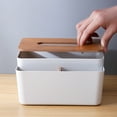 thumbnail image 1 of Wuztai Scandinavian Tissue Box Composite Board Cover, Household Living Room Coffee Table Drawer Box, Transparent Restaurant Tissue Holder, 1 of 6