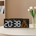 thumbnail image 1 of Wuztai Shatterproof Digital Alarm Clock with Date Temperature Display, Multi Functional LED Clock with Dual Power Adjustable Brightness for Bedroom Nightstand, Electronic Timepiece with Snooze, 1 of 6